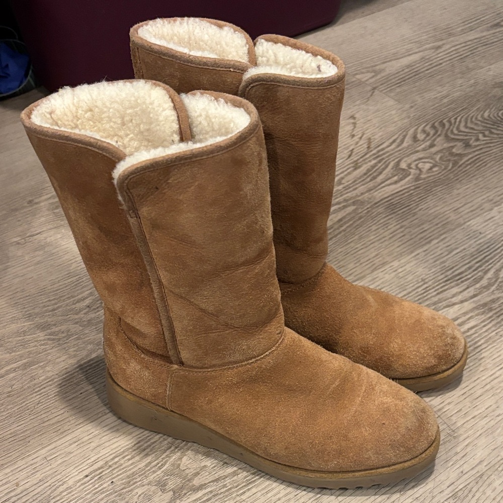 UGG Tan Heeled Boots